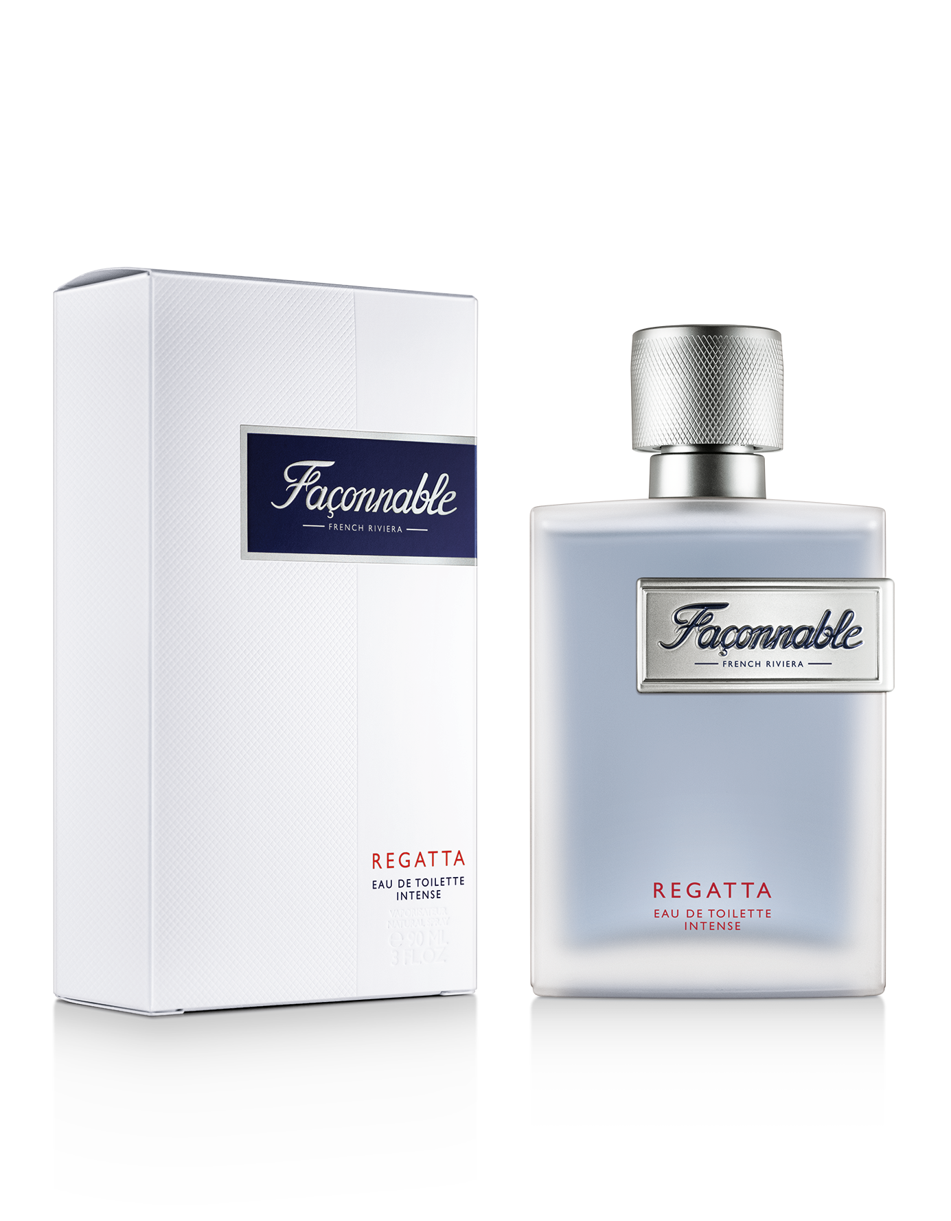 FACONNABLE REGATTA 90 ML LEFT PROFILE PACK FACING BOTTLE