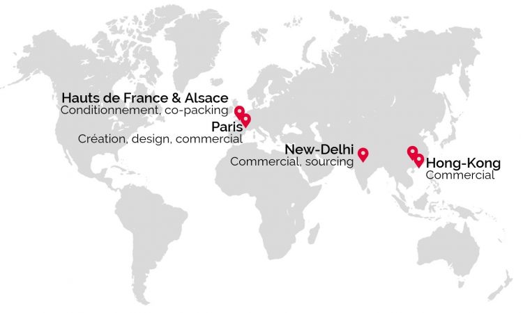carte monde - implantation internationale